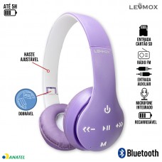 Headphone Bluetooth LEF-1021 Lehmox - Lilás